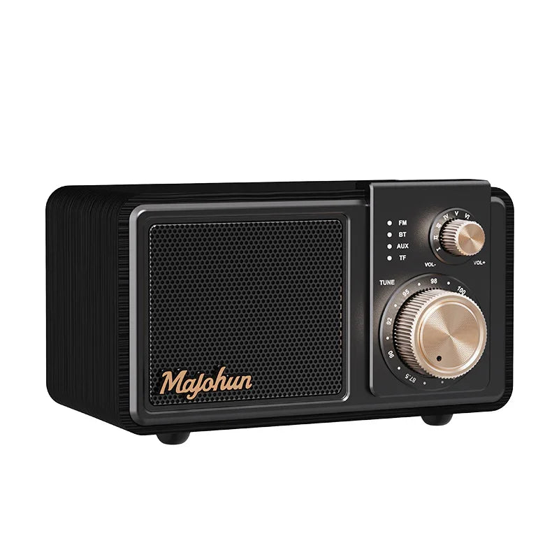 Majohun Majohun - P007 Retro Bluetooth Speaker with FM Radio – Vintage Wooden Design - Majohun official shop - Focus on Speakers for 30 years